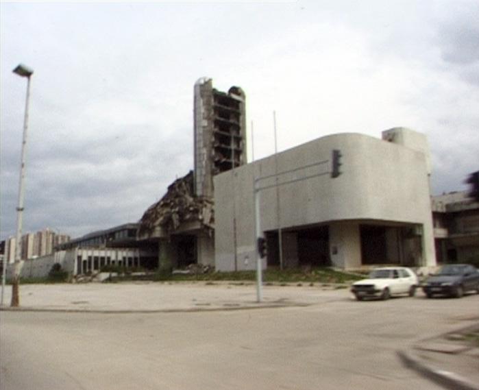 Stadt nach dem Krieg. Sarajevo